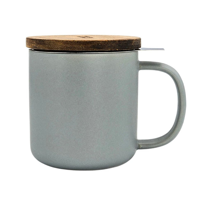 Keramik-Teetasse mit Filtereinsatz und Holzdeckel 300ml - LUNDAVY