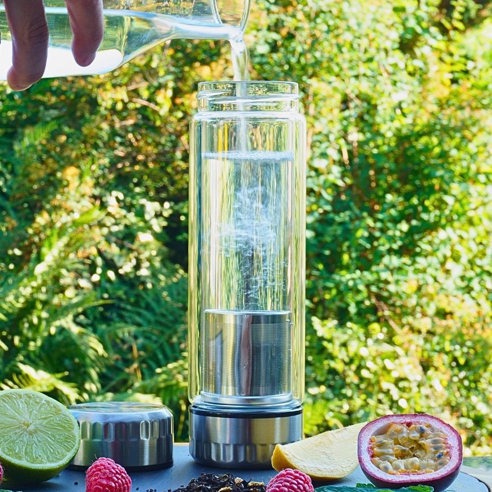 Teeflasche mit Edelstahl Filter 450ml - LUNDAVY